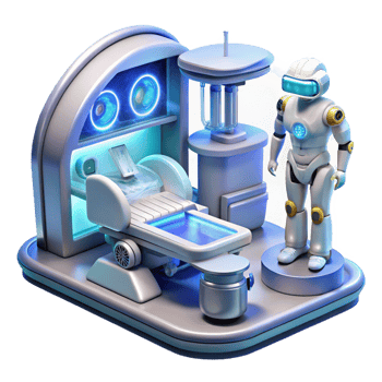 extraordinary traditional A Futuristic Medical Bay with Holographic high resolution png