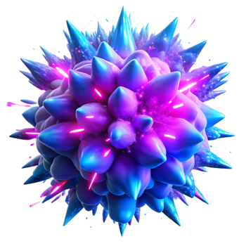 serene artistic A Chaotic Explosion of Vibrant Neon Pink high resolution png