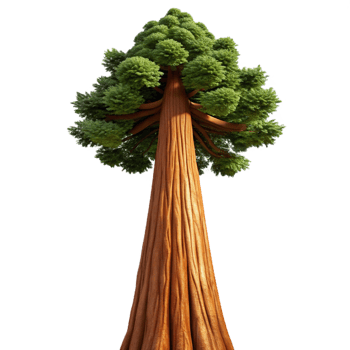 extraordinary abstract A Giant Sequoia Tree Reaching Towards the high quality png