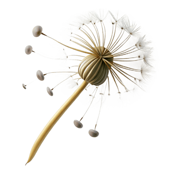 magnificent abstract A Single Dandelion Seed Head with Seeds authentic png