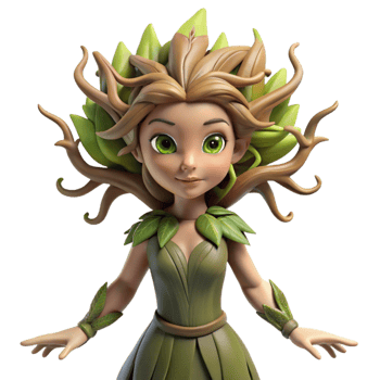 impressive traditional A Graceful Dryad with Skin of Bark and original png