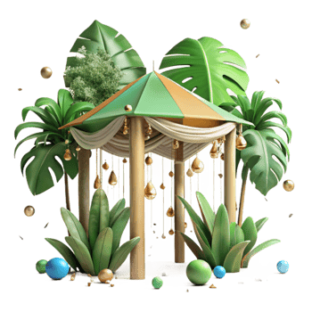 wonderful contemporary Green Canopy Nature Illustration Isolated authentic png