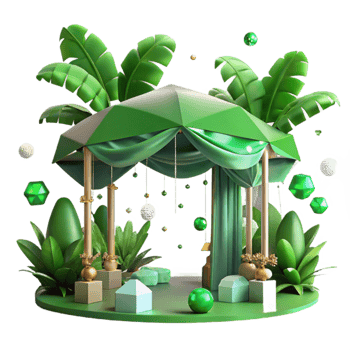 dramatic rustic Green Canopy Summer Foliage Isolated high resolution png
