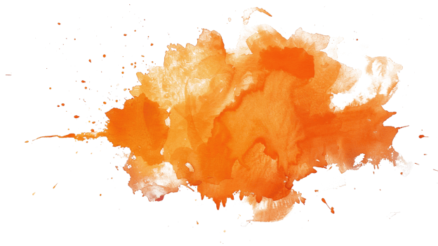 Orange Watercolor Stain on Transparent Background. Texture, Splash, Watercolor, Water, Liquid, Paper, Artistic, Banner, Art, Abstract, Bright, Graphic, Drawing png