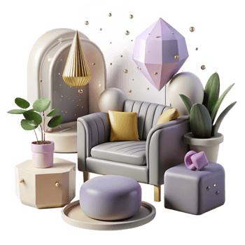 impressive classic Home Furniture Silhouette Set Cutout for Real Estate Marketing genuine png