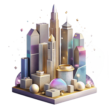 dramatic artistic Hong Kong Skyline Skyscrapers Isolated for Business Graphics authentic png