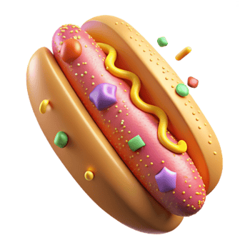 vibrant creative Hot Dog Isolated for Street Food Menu high resolution png