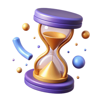 vibrant vintage Hourglass Time Symbol Isolated for Business Projects png
