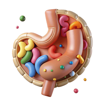 vibrant contemporary Human Digestive System Diagram Cutout for Health Education detailed png