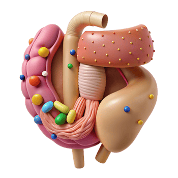stunning vintage Human Digestive System Labeled Diagram Cutout for Medical Education genuine png