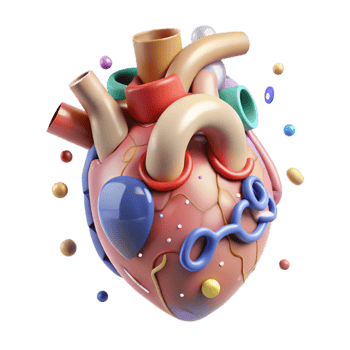 wonderful creative Human Heart Anatomy Diagram Transparent for Cardiology Education premium png