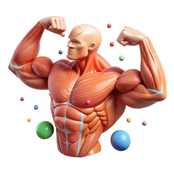 magnificent contemporary Human Muscle Anatomy Chart Isolated for Fitness Training high resolution png