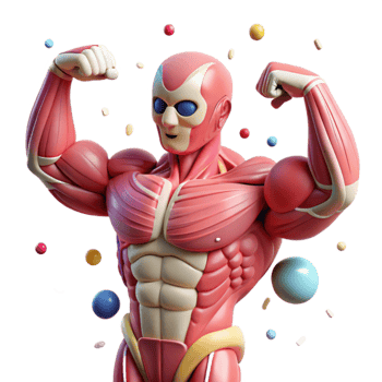 magnificent vintage Human Muscle Anatomy Chart Isolated for Fitness Training premium png