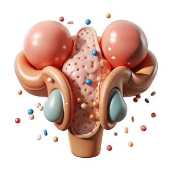 serene creative Human Pituitary Gland Anatomy Isolated for Hormone Regulation premium png