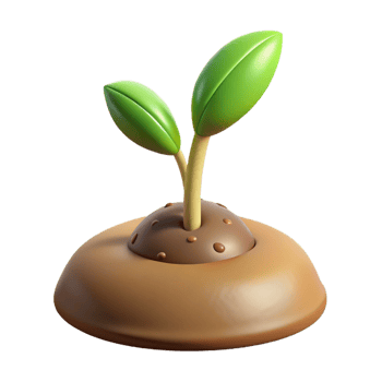 dramatic minimalist A Sprouting Seed Pushing Through the exclusive png
