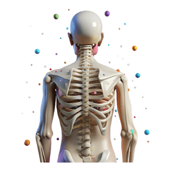 wonderful minimalist Human Skeleton Back View Transparent for Medical Illustration high resolution png