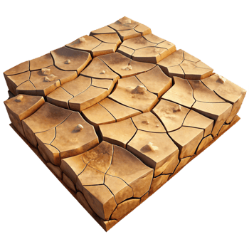 dramatic minimalist A Cracked Desert Floor Dry Earth premium png