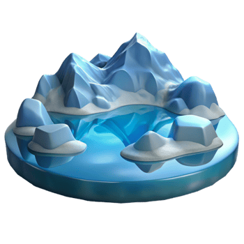 vibrant artistic A Frozen Lake Reflecting the Winter Sky exclusive png