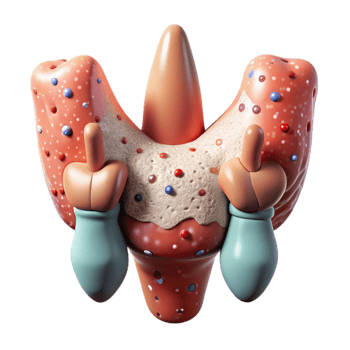 magnificent classic Human Thyroid Gland Anatomy Cutout for Endocrinology high resolution png