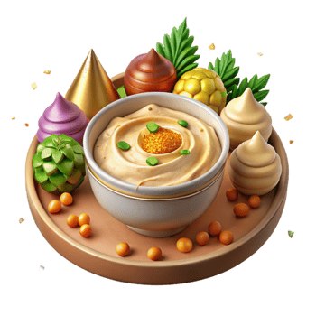 elegant classic Hummus Chickpea Dip Middle Eastern Cutout Food Blog png
