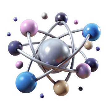 magnificent vintage Hydrogen Atom Structure Chemistry Cutout for Educational Resources png