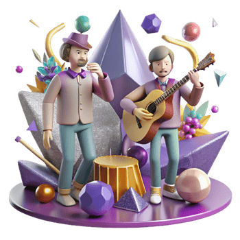 extraordinary artistic Impressionist Musicians Cutout png