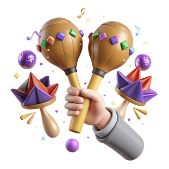 wonderful creative Maracas Player Hands Shaking Cutout premium png