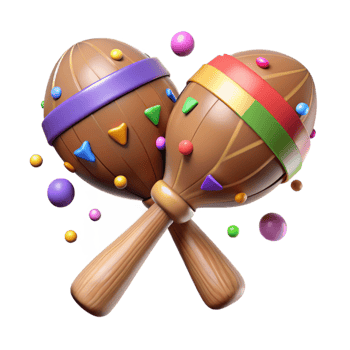 beautiful modern Maracas Wooden Traditional Instrument Cutout high resolution png
