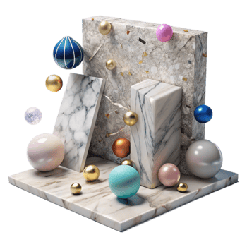 vibrant classic Marble Texture with Gray Veins Subtle Design Element detailed png
