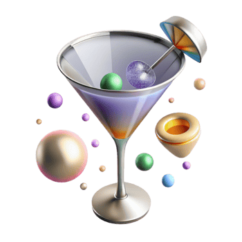 elegant traditional Martini Glass Cocktail Illustration Transparent for Party Flyers authentic png