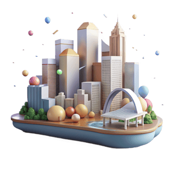wonderful modern Memphis Skyline Mississippi River View Isolated for Blues Music high resolution png