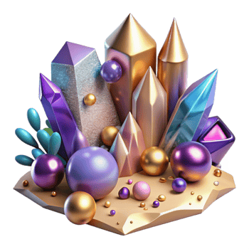 wonderful rustic Mystical Crystals Gemstones Transparent for Esoteric Designs exclusive png