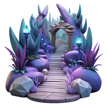 impressive contemporary Mystical Forest Pathway Cutout for Fantasy Adventures high quality png