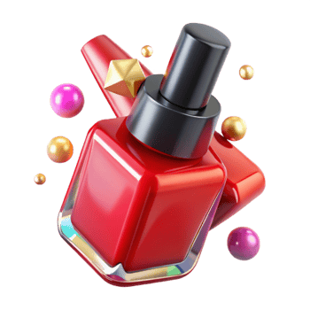 beautiful rustic Nail Polish Bottle Red Glossy Isolated for Manicure Design high quality png