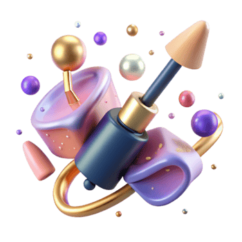 serene vintage Nail Polish Brush Precise Strokes Cutout for Manicure Art high quality png