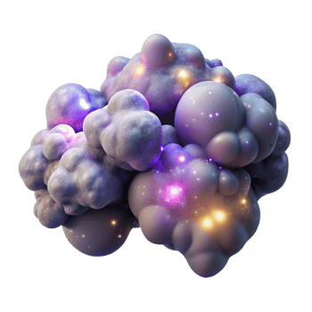 magnificent abstract Nebula Glowing Gas Clouds Isolated for Space Backgrounds authentic png