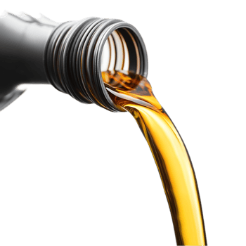 Pouring lubricant automotive engine maintenance service isolated on transparent background png