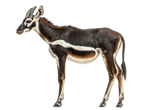 Okapi Side View isolated on transparent background png