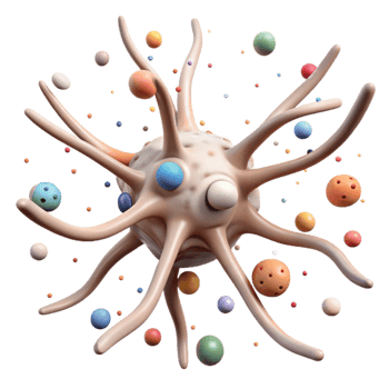 impressive minimalist Nervous System Neuron Diagram Isolated for Neuroscience Studies high resolution png