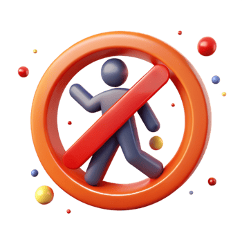 beautiful creative No Pedestrian Sign Red Circle Walking Figure Isolated Safety professional png