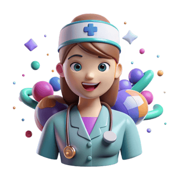vibrant minimalist Nurse Medical Staff Cutout for Hospital Brochures high resolution png