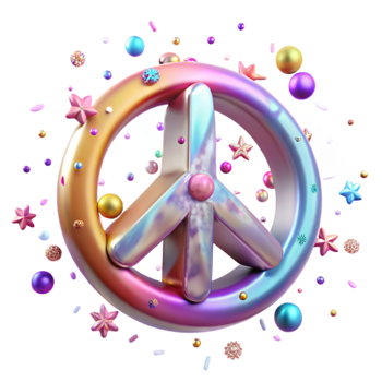 impressive creative Peace Sign Anti War Symbol Transparent Background original png