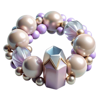 wonderful abstract Pearl Bracelet Beaded Design Isolated on Transparent Background original png