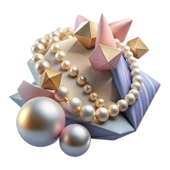 impressive creative Pearl Necklace Classic Strand Cutout for Bridal Lookbooks premium png