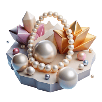 dramatic artistic Pearl Necklace Classic Strand Cutout for Bridal Lookbooks original png