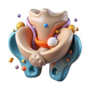 vibrant vintage Pelvis Hip Anatomy Icon Transparent for Medical Education genuine png