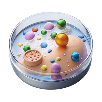 vibrant creative Petri Dish Bacteria Culture Transparent for Biology Studies detailed png