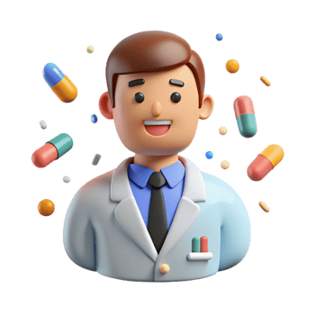 impressive traditional Pharmacist Medication Expert Icon Isolated for Pharmacy Use authentic png