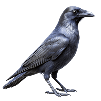 A Stunning Closeup of a Carrion Crow Against a Black Background png
