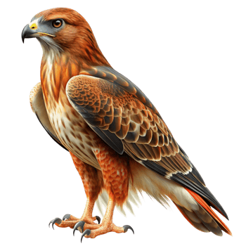 Majestic RedTailed Hawk Soaring High in the Sky a Stunning Bird of Prey with Sharp Talons and Intense Gaze png